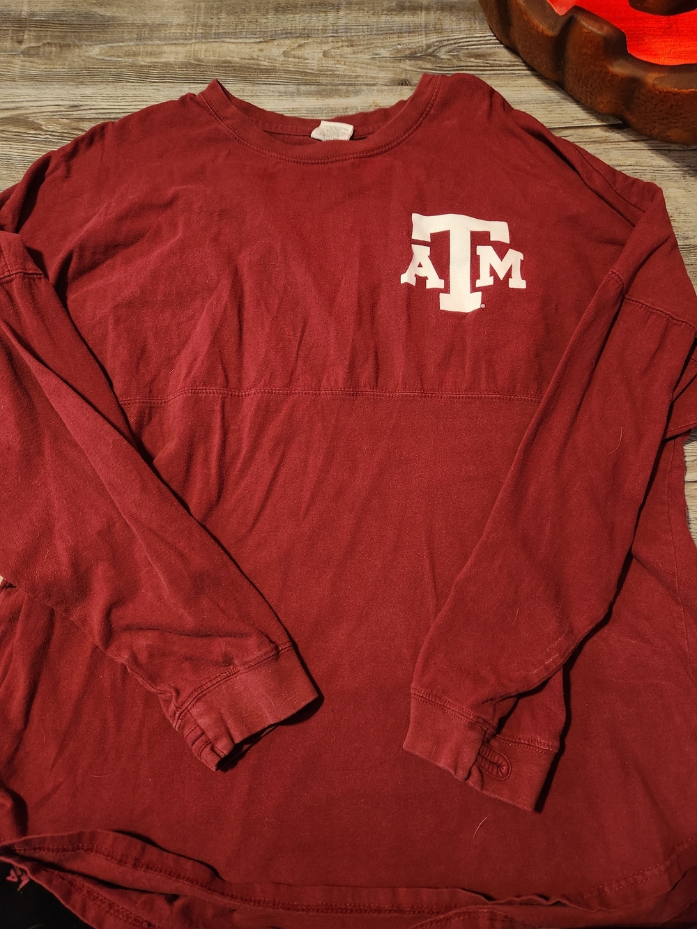 Maroon Long Sleeve Crewneck with White Logo